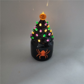 CERAMIC HALLOWEEN DECORATION WITH LED